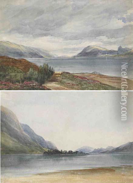 Loch Ness, Scotland Oil Painting - Andrew Nicholl