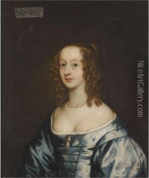 Portrait Of Lady Diana Grey, Countess Of Ailsbury Oil Painting - Sir Peter Lely