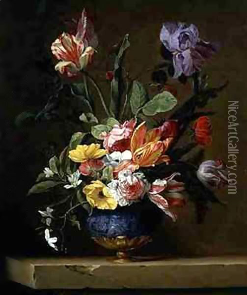 Still Life of Flowers Oil Painting - Jacques Samuel Bernard