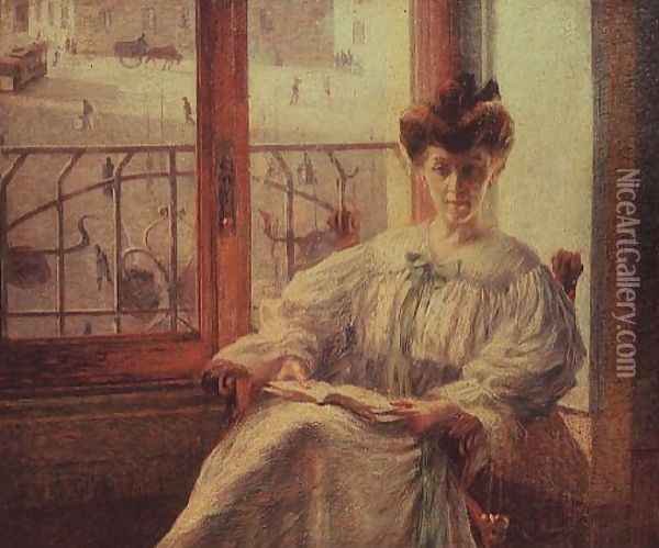 La Signora Massimino, 1908 Oil Painting - Umberto Boccioni