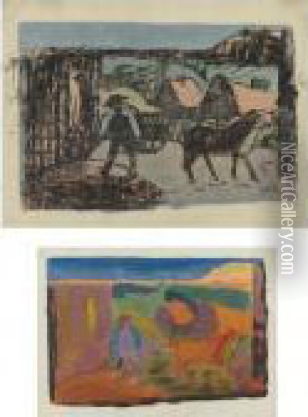 Le Char A Boeufs (mongan/kornfeld/joachim 51) Oil Painting - Paul Gauguin