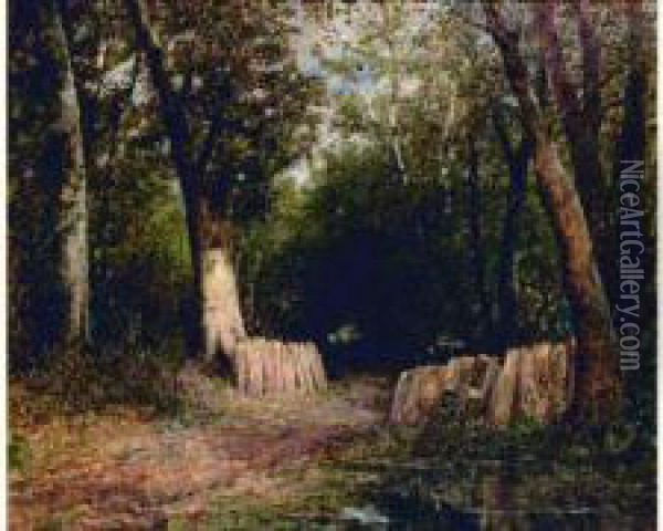 Sous-bois Oil Painting - Sir Alfred East