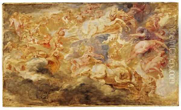 Apollo in the Chariot of the Sun 1621 1625 Oil Painting - Peter Paul Rubens
