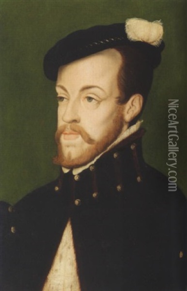 Portrait Of King Philip Ii Of Spain Oil Painting - Antonis Mor Van Dashorst