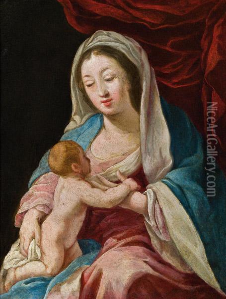 Madonna Mit Kind Oil Painting - Aubin Vouet
