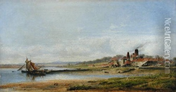 A View Of Guardbridge, Fife Oil Painting - Waller Hugh Paton