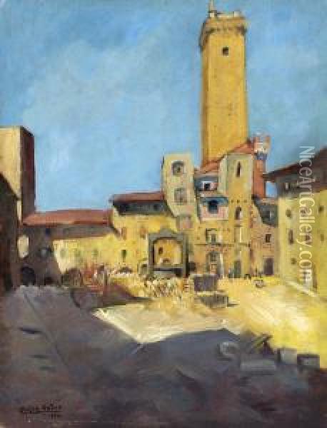 San Gimignano Fotere Oil Painting - Andor Basch