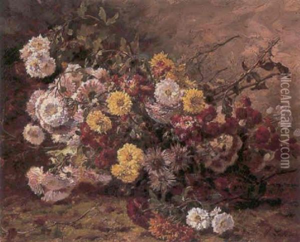 Freshly Picked Flowers Oil Painting - Victor Leclaire