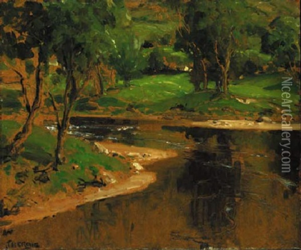 The Green Glen Oil Painting - James Humbert Craig