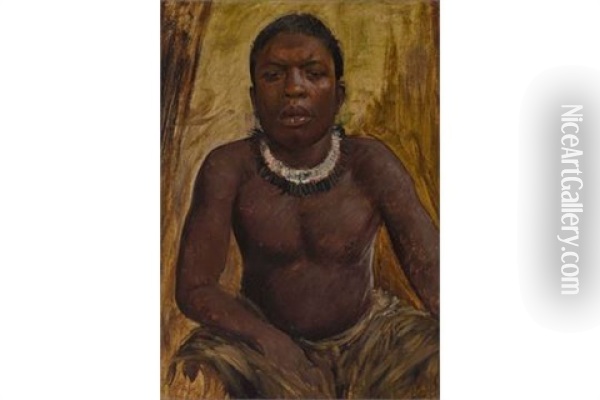 Negerhauptling Mmorungo Oil Painting - Wilhelm Friedrich Kuhnert