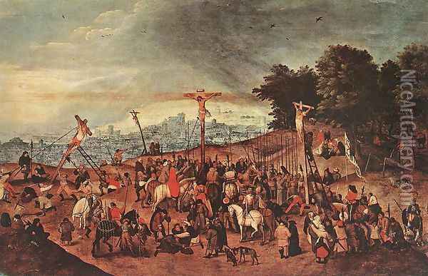 Crucifixion 1617 Oil Painting - Pieter The Younger Brueghel