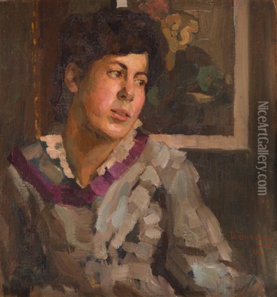 Portrait Of Girl Oil Painting - David Zacharias