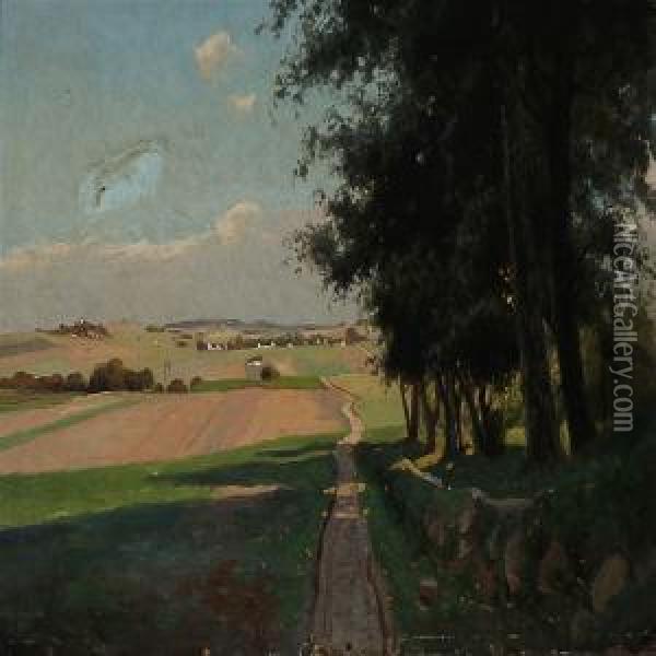 View From Tisvilde, Denmark Oil Painting - Fritz Staehr-Olsen