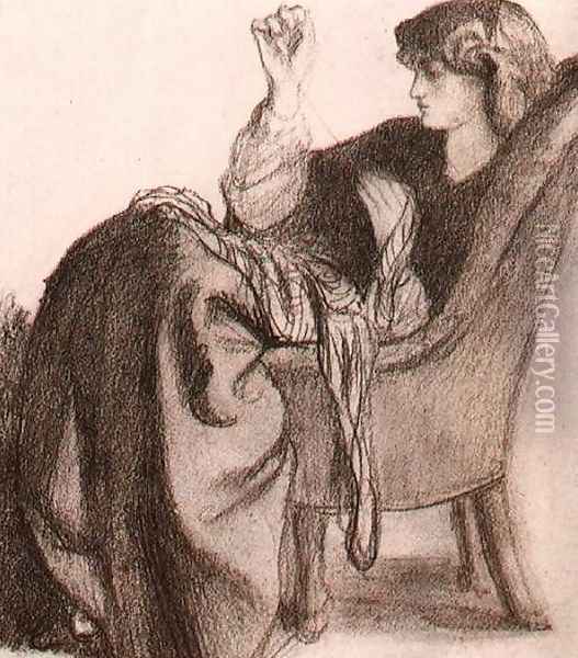 Jane Morris Oil Painting - Dante Gabriel Rossetti