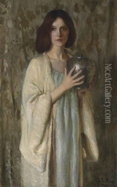 The Silver Vase Oil Painting - Lilla Cabot Perry