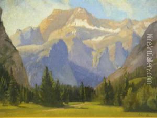 Mountain Landscape Oil Painting - Julius Olsson