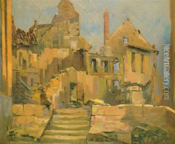 Ruinas De Creil Oil Painting - Elie Anatole Pavil