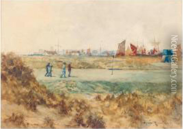 Rye Golf Course Oil Painting - Harry Rountree