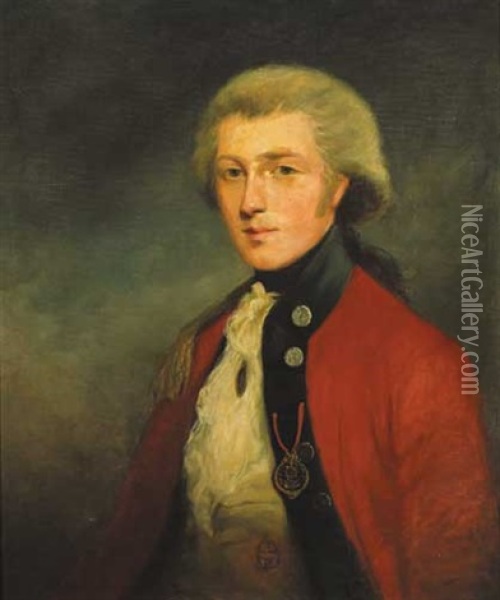 Portrait Of An Officer Of Iv King's Own Regiment Of Foot, Lancaster Oil Painting - Isabel Odell