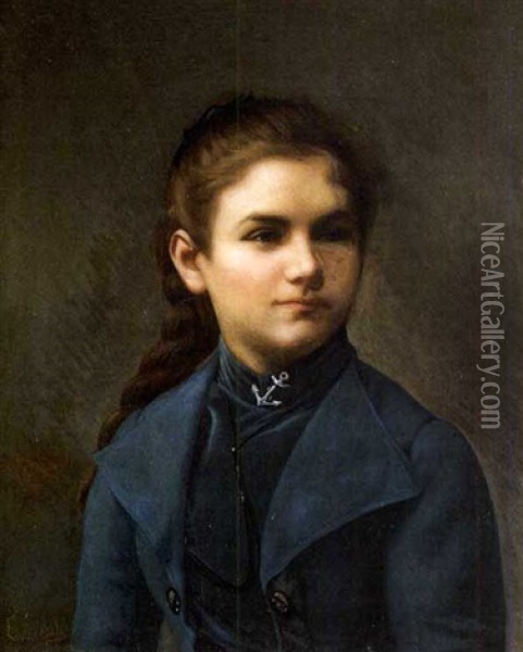 Retrato De Nina Oil Painting - Emilio Sala Frances