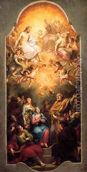 Descent of the Holy Spirit Oil Painting - Anton Raphael Mengs