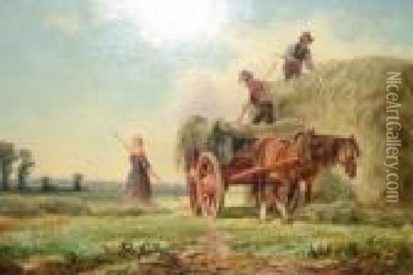 Haymaking Oil Painting - William Vivian Tippet