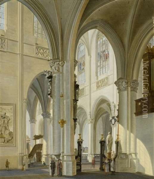 Interieur Einer Kirche Oil Painting - Emanuel de Witte
