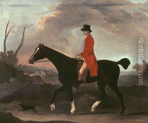 Man on Horseback, 1770 Oil Painting - Francis Sartorius