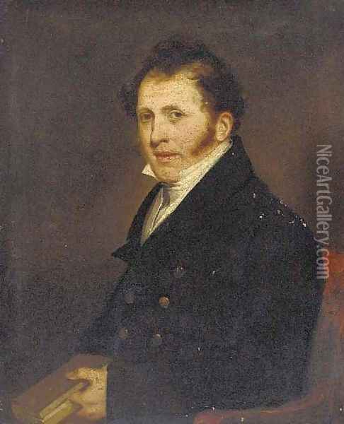 Portrait of a gentleman 4 Oil Painting - John James Masquerier