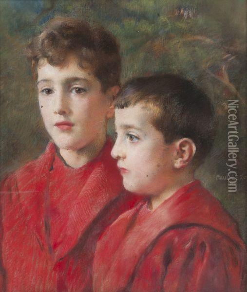 Les Enfants De Choeur. Oil Painting - Paul Alexandre Alfr. Leroy