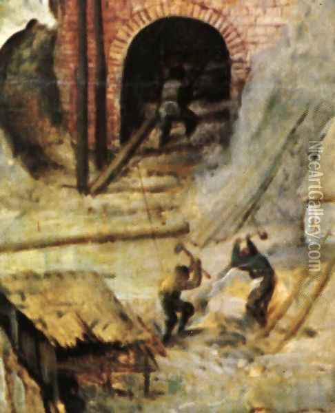 The Tower of Babel (detail) 1563 16 Oil Painting - Jan The Elder Brueghel