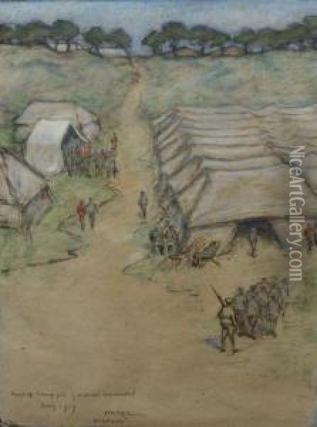 Part Of Camp For German Wounded Oil Painting - Isobel, Iso Rae
