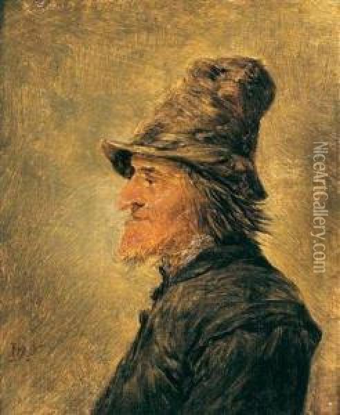 Bildnis Eines Mannes Mit Spitzem Hut Im Profil Oil Painting - Joos van Craesbeeck