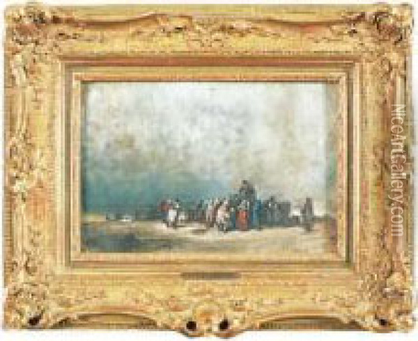 Le Retour De Peche Oil Painting - Auguste I Boulard