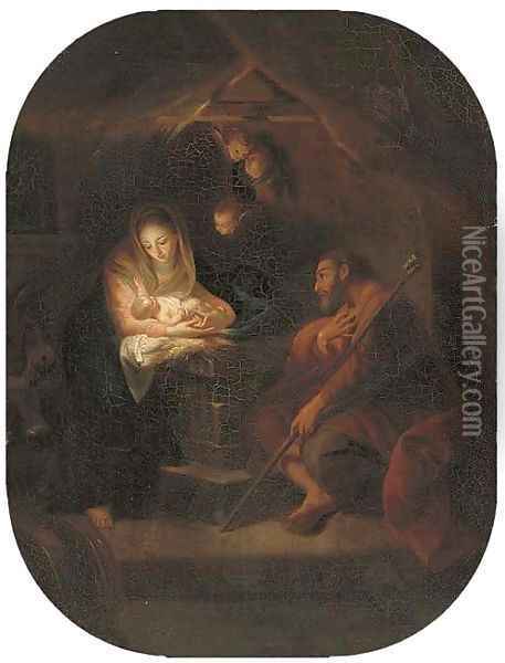 The Holy Family 3 Oil Painting - Carlo Maratta or Maratti