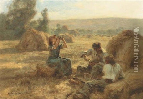Le Gouter Oil Painting - Leon Augustin L'Hermitte