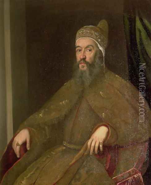Doge Alvise Mocenigo Oil Painting - Jacopo Tintoretto (Robusti)