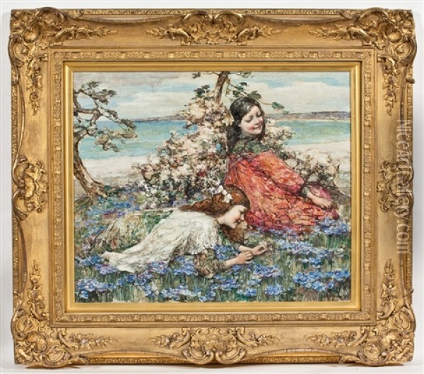 The Small Butterfly At Brighouse Bay Oil Painting - Edward Atkinson Hornel