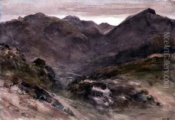 A View of Borrowdale Oil Painting - John Constable
