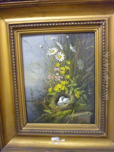 Le Nid Aux Herbes Folles Oil Painting - Joseph-Eugene Gilbault