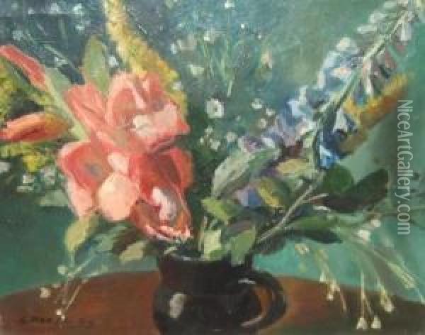 Bouquet De Glaieuls Oil Painting - Georges Darel