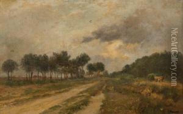 A Country Road Oil Painting - Charles Joseph Beauverie