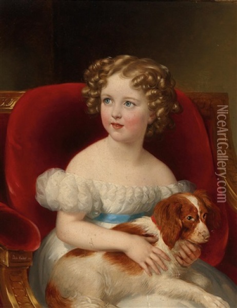 Countess Eugenie Festetics De Tolna Erdody Oil Painting - Johann Nepomuk Ender