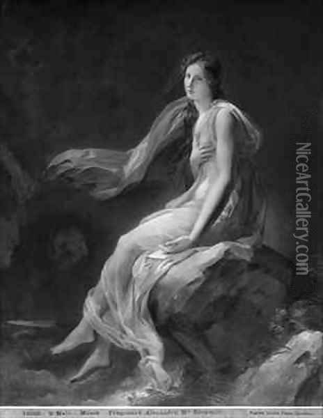 Madame Recamier 1777-1849 Oil Painting - Alexandre Evariste Fragonard