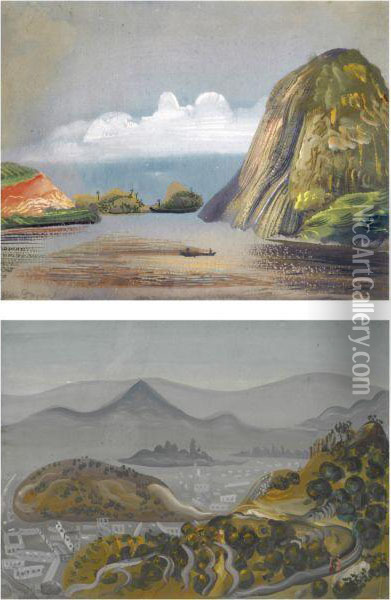 Two Views Of South America Oil Painting - Dmitrievich Grigor'Ev Boris