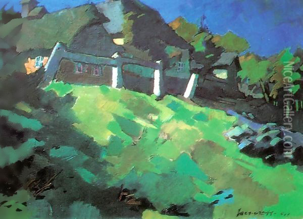 Roadside 1941 Oil Painting - Odon Marffy