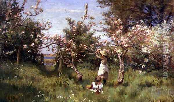 Gathering Blossom Oil Painting - Frederick William Jackson