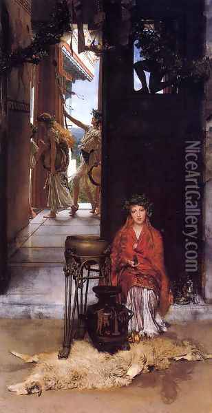 The Way to the Temple Oil Painting - Sir Lawrence Alma-Tadema