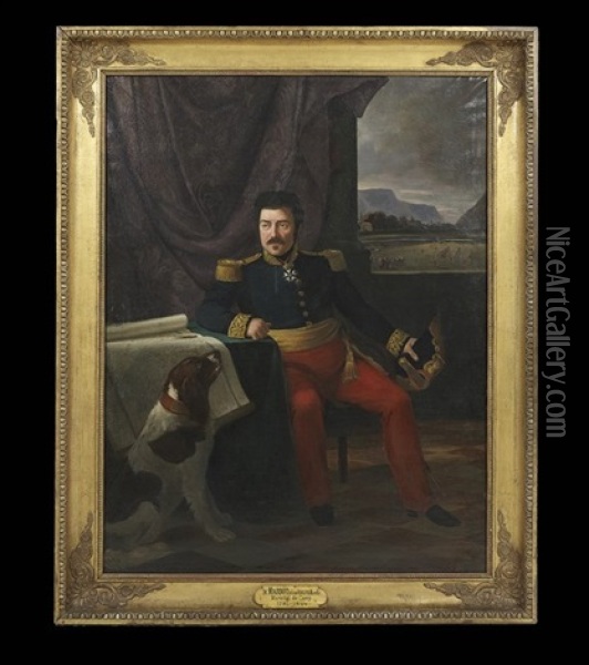 Marechal Antoine Adolphe Marcelin Marbot (1781-1844) Oil Painting - Antoine Jean (Baron Gros) Gros