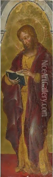 Saint Matthew Oil Painting - Gentile Da Fabriano